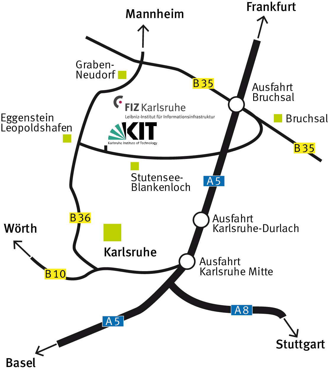 Standorte FIZ Karlsruhe